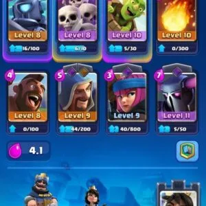 4600 თასი (93 ქარდი) – Clash Royale აქაუნთი