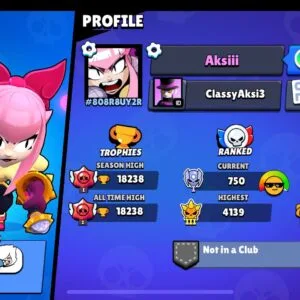 18 000 თასი (55 ბრავლერი) – Brawl Stars აქაუნთი