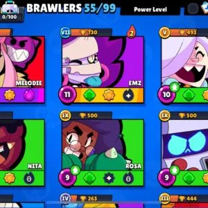 18 000 თასი (55 ბრავლერი) – Brawl Stars აქაუნთი