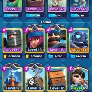 6500 თასი (113 ქარდი) – Clash Royale აქაუნთი