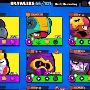 13 000 თასი (66 ბრავლერი) – Brawl Stars აქაუნთი