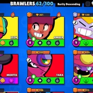 23 000 თასი (62 ბრავლერი) – Brawl Stars აქაუნთი