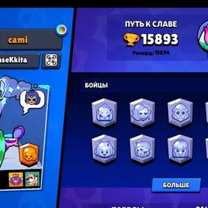 15893 თასი (45 ბრავლერი) – Brawl Stars აქაუნთი