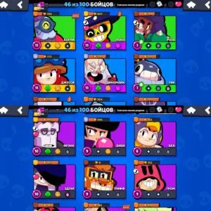18 348 თასი (46 ბრავლერი) – Brawl Stars აქაუნთი