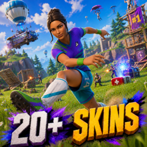 Fortnite აქაუნთი 20+ სკინით